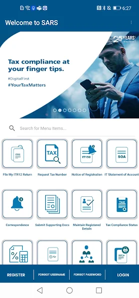 SARS Mobi App screenshot 2