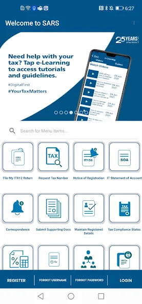 SARS Mobi App screenshot 4