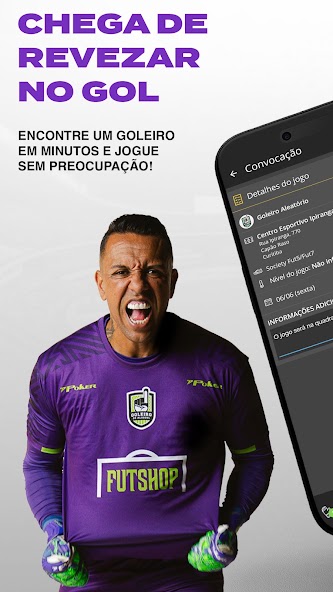 Goleiro de Aluguel App Preview 1