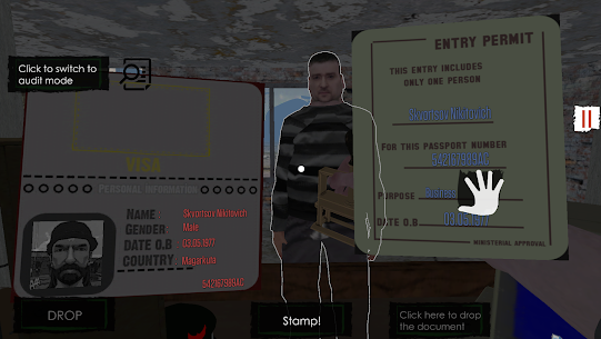 تحميل لعبة الحدود السوداء Border Officer مهكرة - Mod screenshot 1