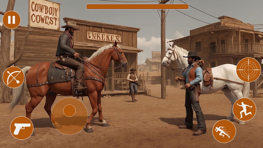 Horse Racing Wild West Cowboy Shooting Game