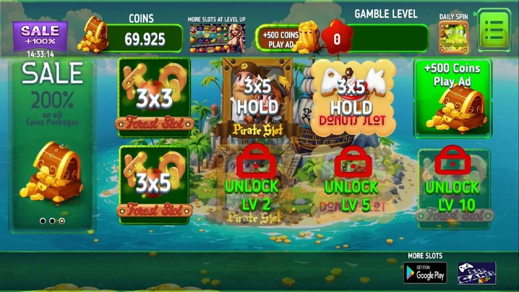 Pirate Slots: Treasure Quest screenshot 3