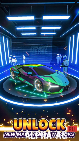 Взломанная Super Car Merge screenshot 5