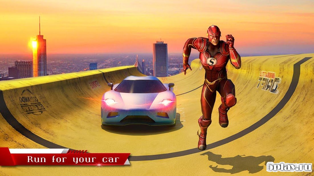 Super Speed Hero Mega Ramp Racing Stunts