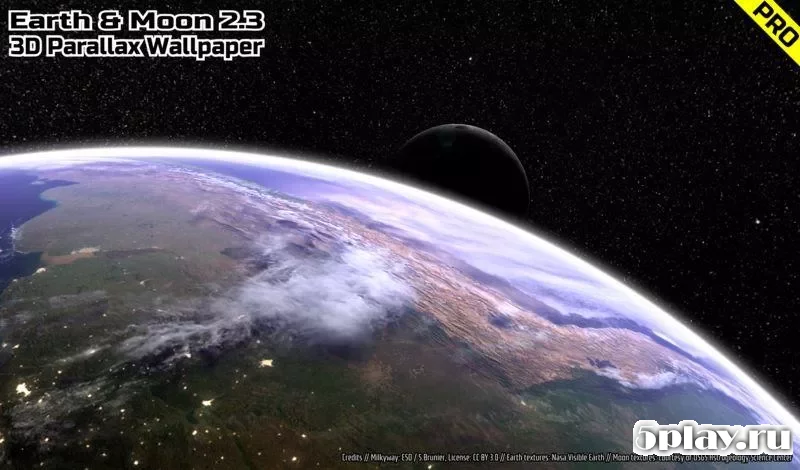 Earth & Moon in HD Gyro 3D PRO
