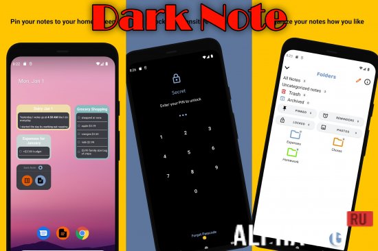 Dark Note: Checklists & Budget screenshot 1