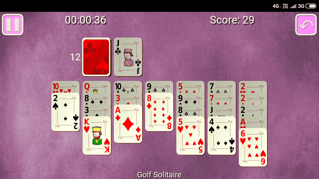 Golf Solitaire screenshot 2