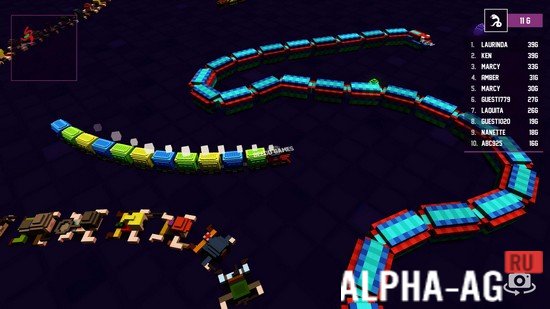Взломанная Blocky Snakes screenshot 3