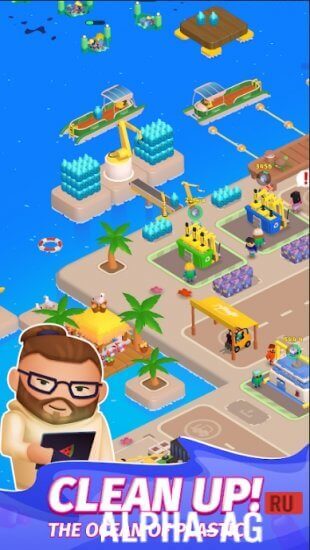 Взломанный Eco Tycoon: Idle Water Cleaner screenshot 2