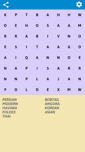 Cats Word Search screenshot 1