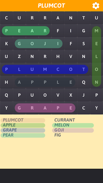 Fruits Word Search screenshot 2
