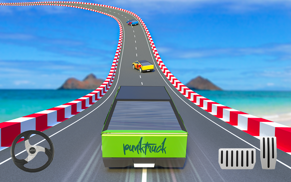 Cybertruck Ramp Car Extreme Stunts GT Racing Games