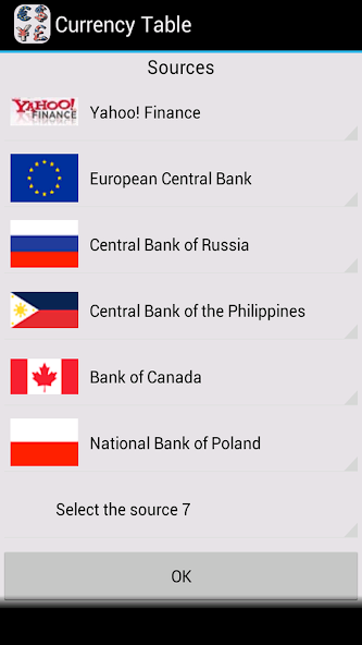 Currency Table screenshot 2