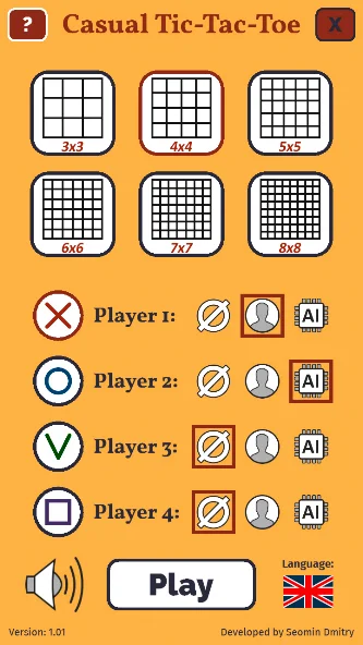 Casual Tic Tac Toe