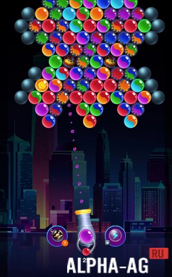 Взломанная Bubble Shooter: Galaxy Classic screenshot 2