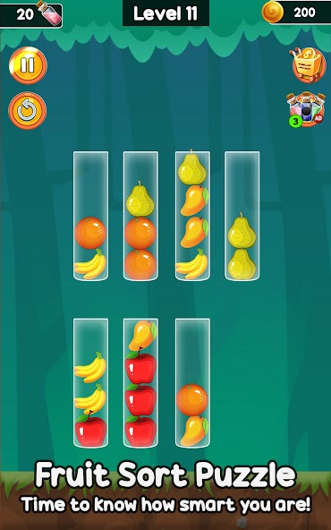 Crazy Fruit Sort Challenge 3D screenshot 2