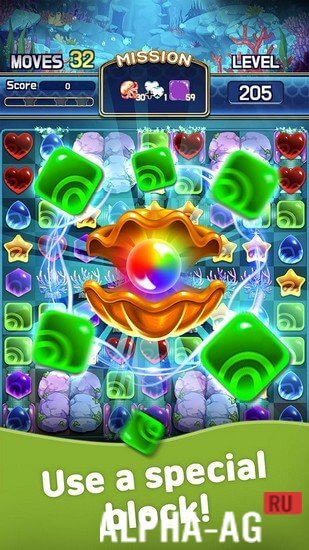 Взломанная Jewel Abyss: Match 3 puzzle screenshot 3