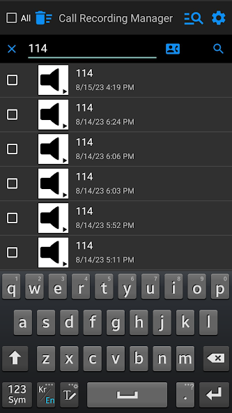 Call recording manager screenshot 2