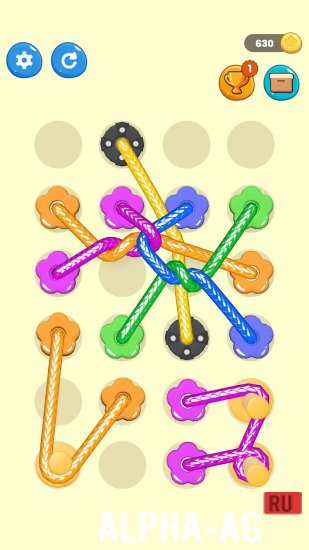 Витая верёвка игра распутывать screenshot 3