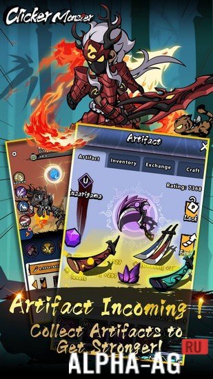 Взломанный Clicker Monster: RPG Idle Game screenshot 3