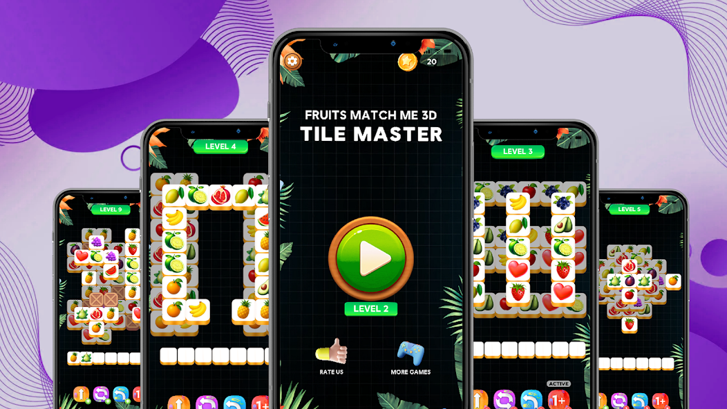 Fruits Match Me 3D Tile Master