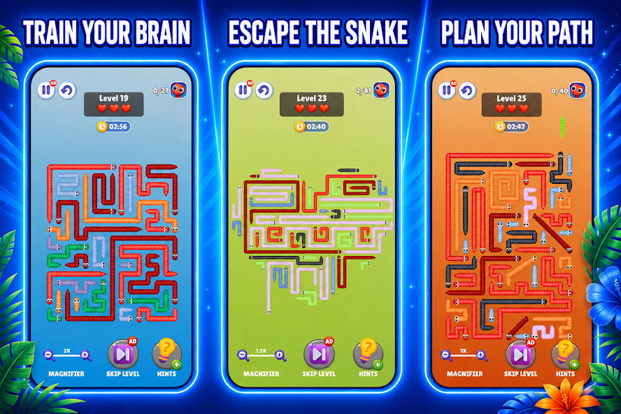 Snakely : Snake Puzzles Maze screenshot 2