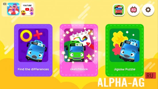 Взломанная Tayo Coloring & Games screenshot 2
