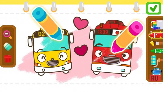 Взломанная Tayo Coloring & Games screenshot 5