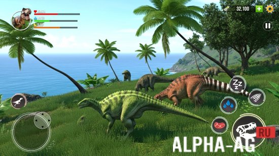 Взломанная Dino Clash: Hunt & Conquer Sim screenshot 2