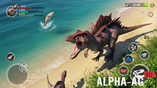 Взломанная Dino Clash: Hunt & Conquer Sim screenshot 3