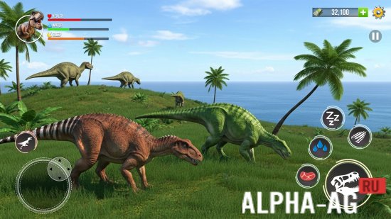 Взломанная Dino Clash: Hunt & Conquer Sim screenshot 4