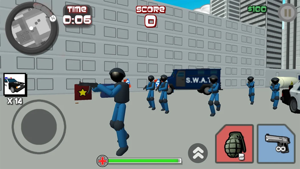 Stickman City Shooting 3D screenshot 5