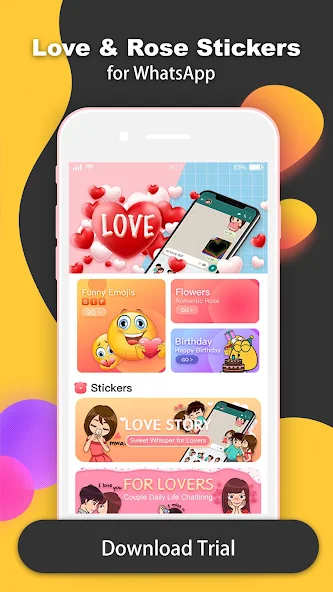 Love Rose GIF Stickers