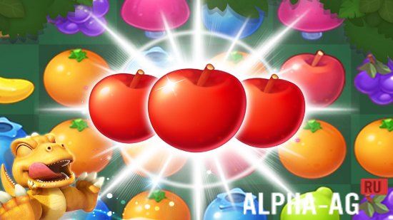 Взломанная GON: Fruits Match3 Puzzle screenshot 2