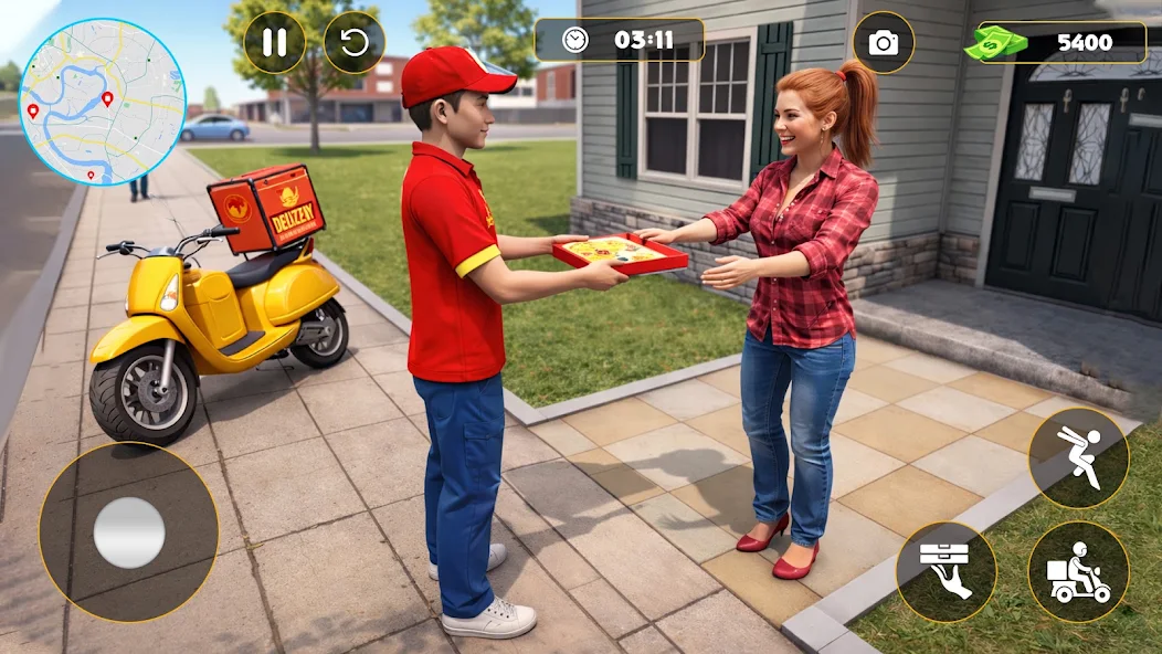 Moto Pizza Delivery gameplay screenshot 2