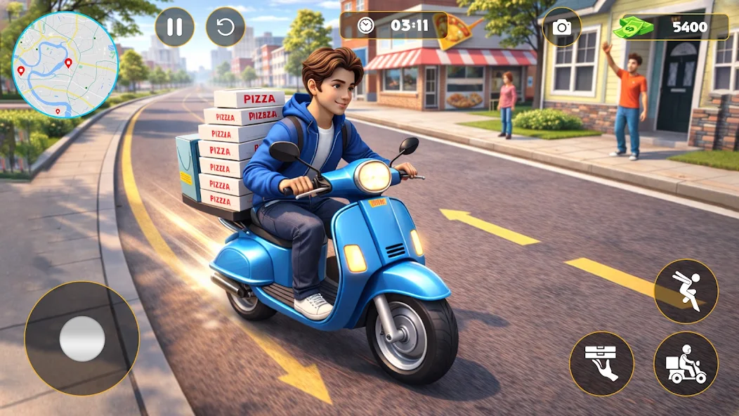 Moto Pizza Delivery gameplay screenshot 4