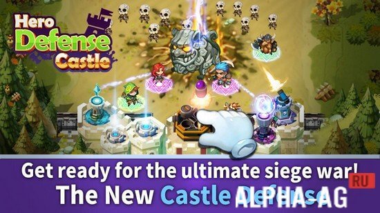 Взломанный Hero Defense Castle screenshot 2