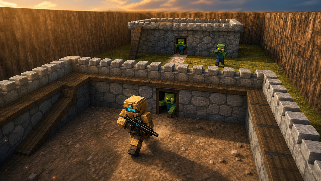 Blocky Shooting Arena 3D Pixel