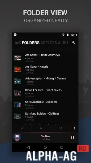 Взломанная BlackPlayer Music Player screenshot 3