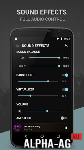 Взломанная BlackPlayer Music Player screenshot 4