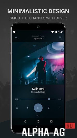 Взломанная BlackPlayer Music Player screenshot 5