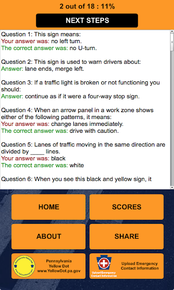 PA Driver's Practice Exam screenshot 3
