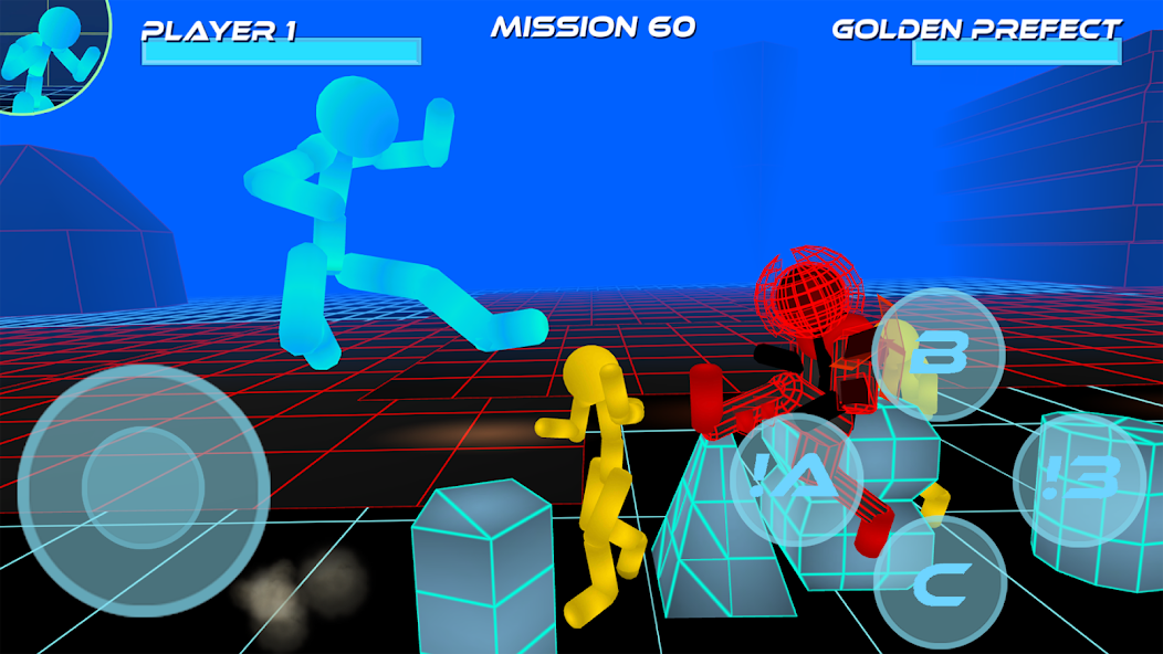 Stickman Neon Warriors: Street Fighting screenshot 3