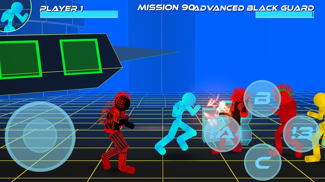 Stickman Neon Warriors: Street Fighting screenshot 4