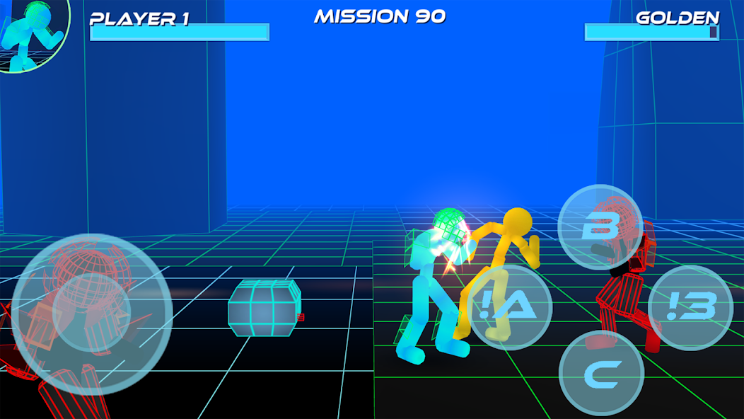 Stickman Neon Warriors: Street Fighting screenshot 5