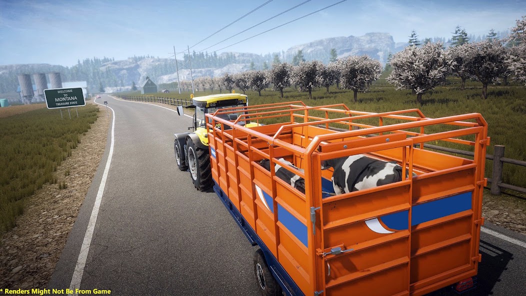 Offroad Pickup Cargo Tractor Trolley Transport : Farming Simulator