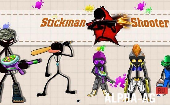 Взломанный Stickman Shooter: Gun Shooting screenshot 1