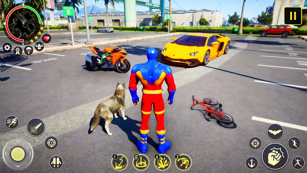 Rope Spider Game Fighting Town