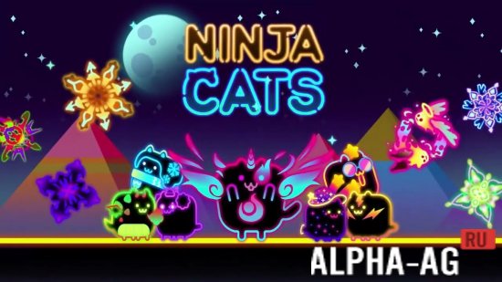 Взломанная Ninja Cats screenshot 1