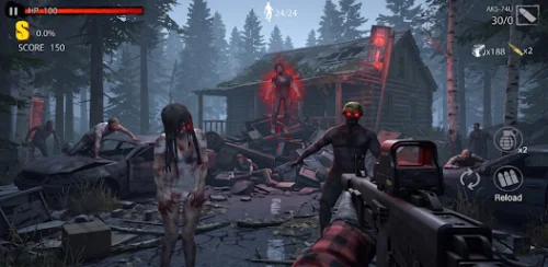 Zombie Fire: Cabin Survival screenshot 2